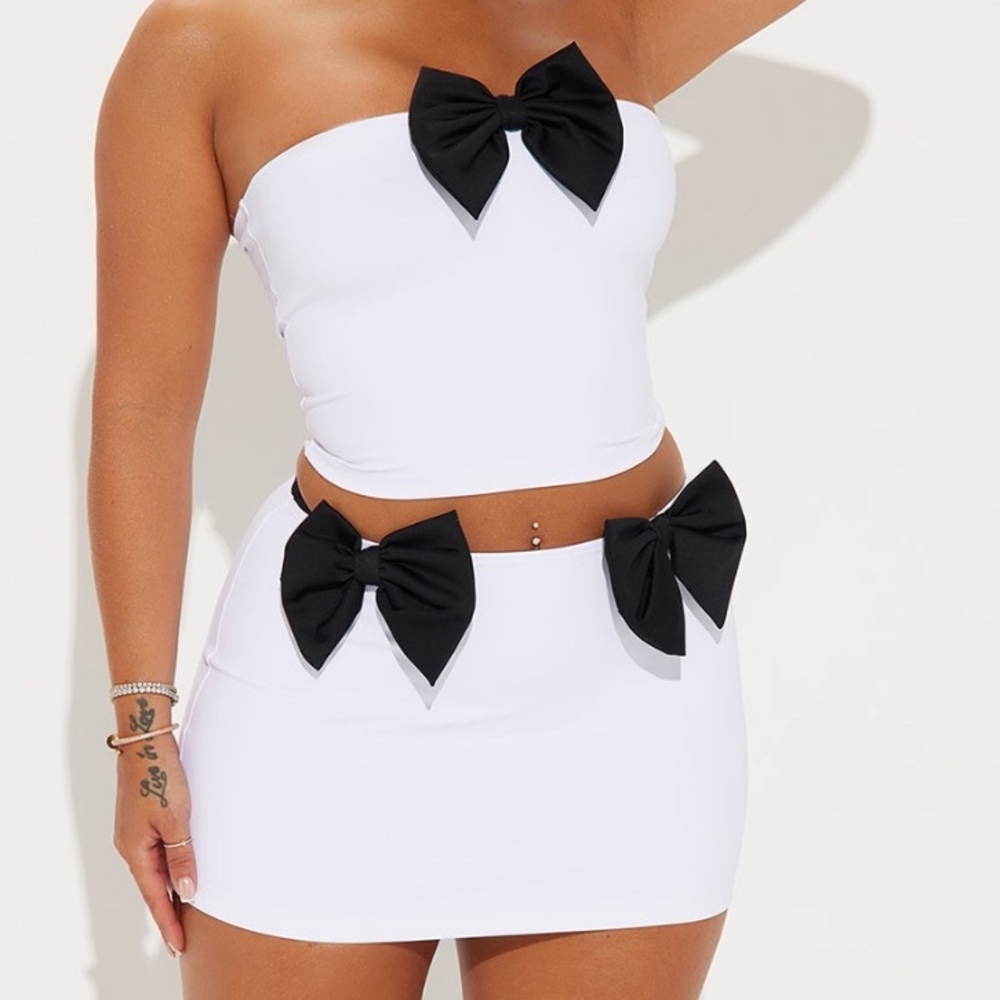 Bow Romantic Skirt Set